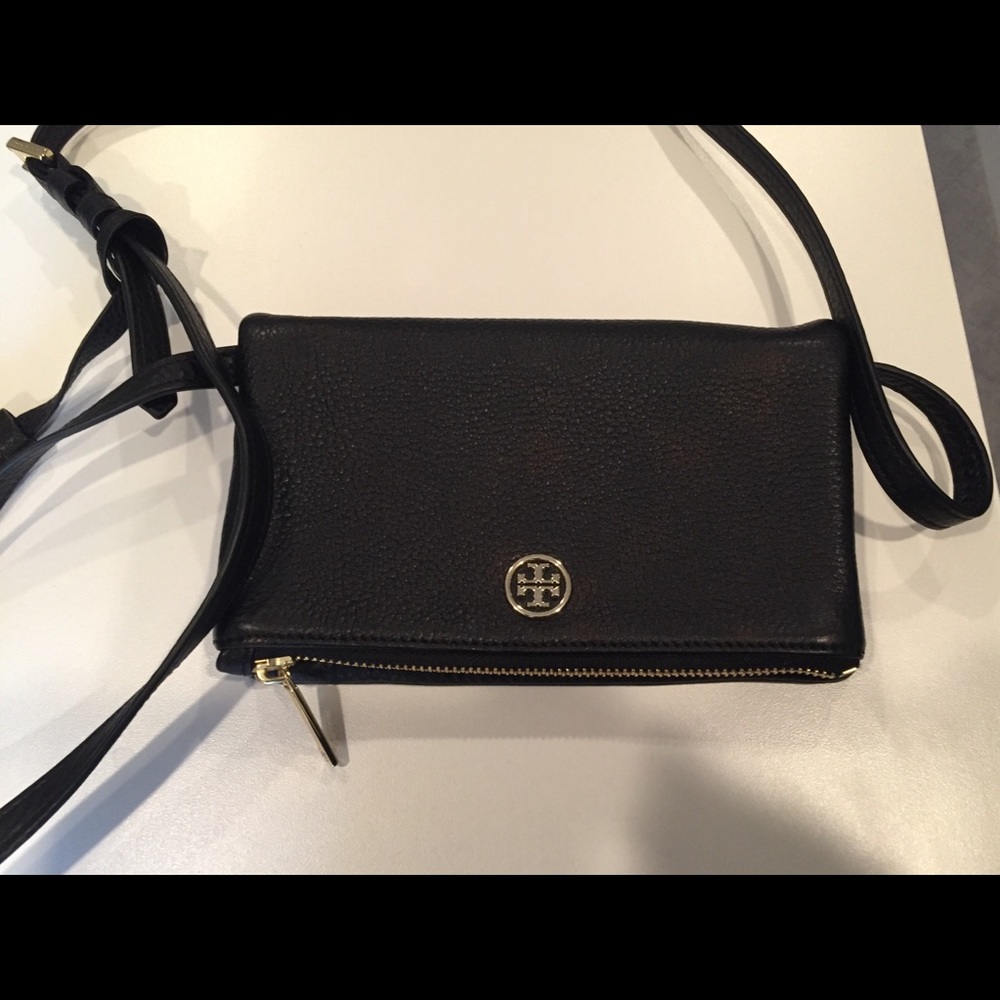 Tory Burch mini crossbody bag in black leather